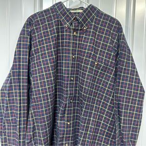 Orvis Sporting Traditions Men's Plaid Button Down XXL 100% Cotton India